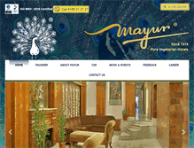 Tablet Screenshot of mayurhotels.in